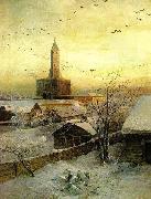 Alexei Savrasov Sukharev Tower oil painting